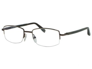 Genuine Buffalo Horn H13 Gunmetal Half Rim Eyeglasses