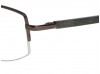Genuine Buffalo Horn H13 Gunmetal Half Rim Eyeglasses