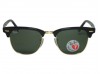 Ray Ban RB3016 Clubmaster 901/58 Black Polarized Sunglasses 49mm