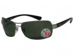 Ray Ban RB3379 Gunmetal Black 004/58 Polarized Sunglasses