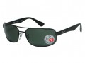 Ray Ban RB3445  Shiny Black 002/58 Polarized Sunglasses