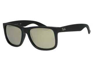 Ray Ban RB4165 Justin 622/5A Black Gold Mirror Sunglasses