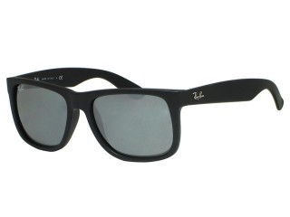 Ray Ban RB4165 Justin 622/6G Black Silver Mirror Sunglasses