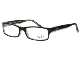 Ray Ban RX5114 2034 Black on Clear Eyeglasses
