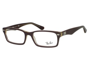 Ray Ban RX5206 5372 Top Red On Transparent Beige 52mm