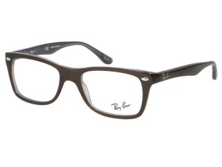 Ray Ban RX5228 5076 Dark Brown on Gray Eyeglasses 53mm