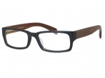 Genuine Wood Tony Morgan 3150 Matte Black Vintage style Eyeglasses