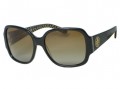Tory Burch TY7047 Black 1145 Polarized Oversized Square Sunglasses